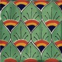Ceramic Frost Proof Tile Cola de Pavo Verde